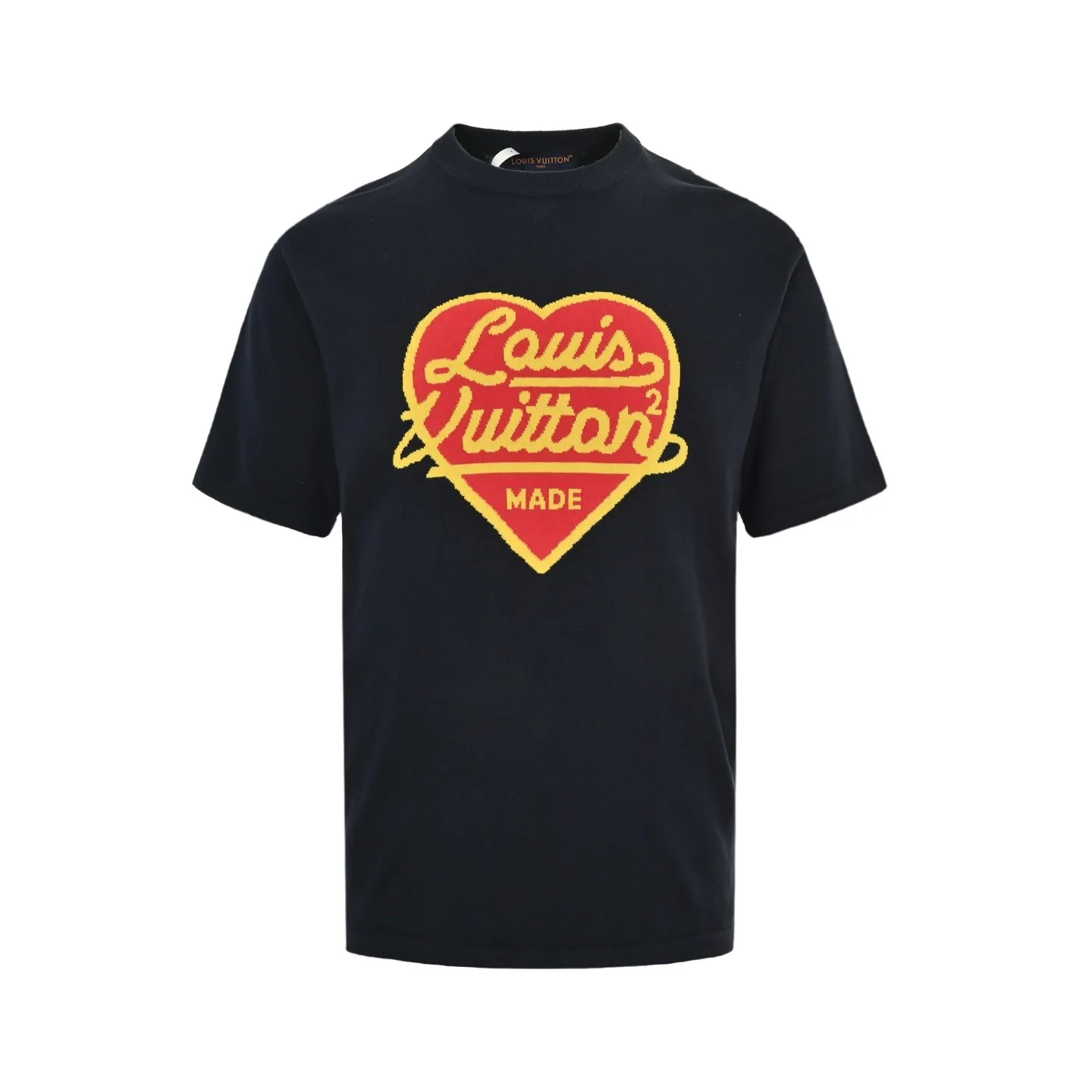 Louis Vuitton/Louis Vuitton 22ss Nigo love jacquard knitted short sleeves